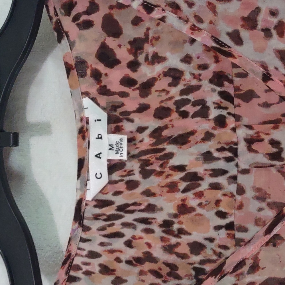 CAbi Vintage #108 Beguile Animal button front blouse. Size medium . - Picture 3 of 7